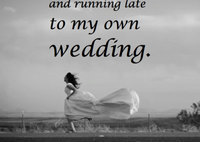 running late to wedding